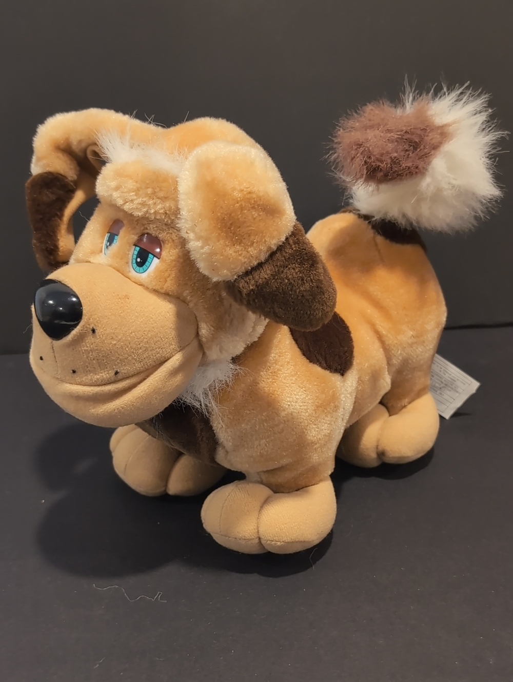 Vintage Pooch Patrol Tan Dog Plush Tonka Flipping Lip